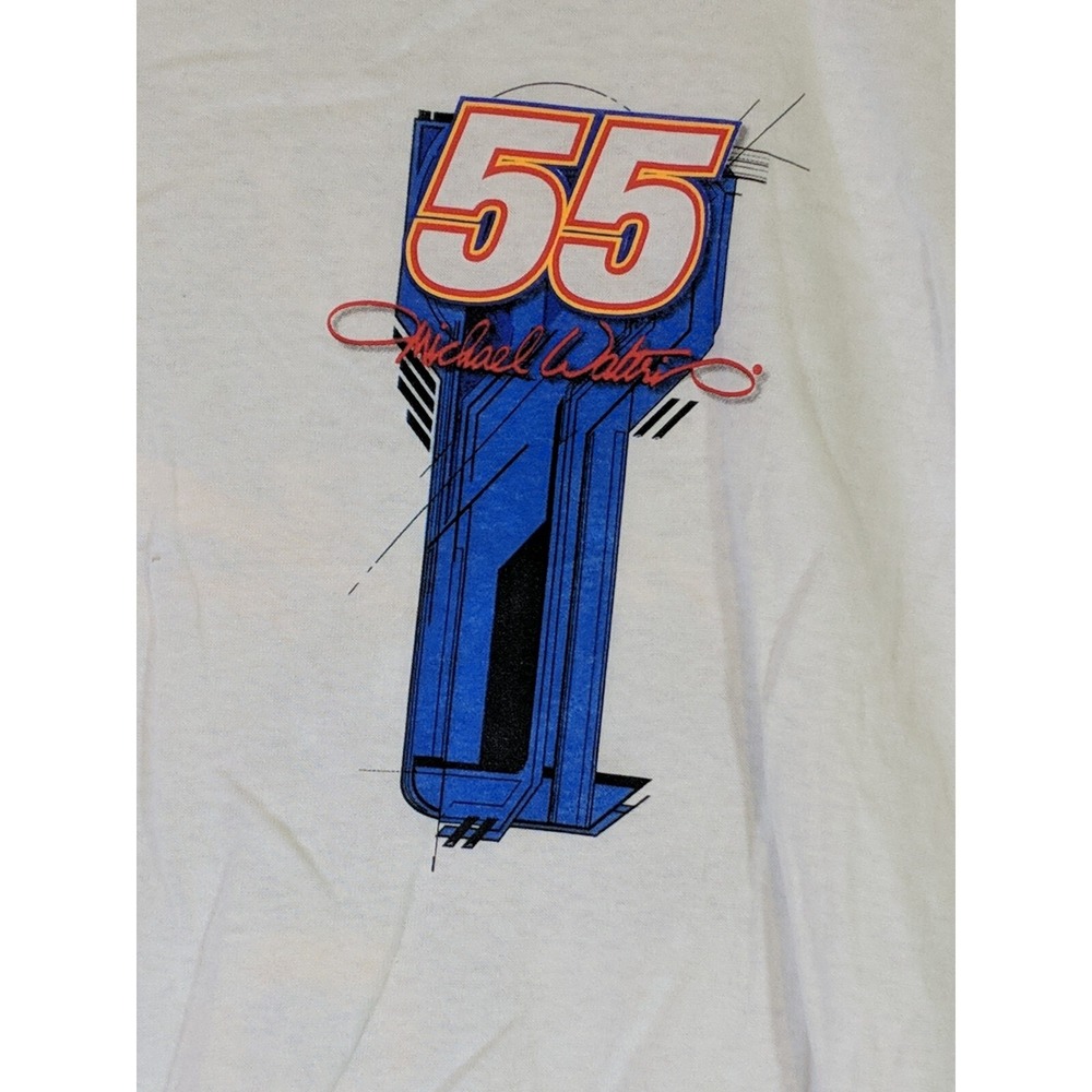 Delta Pro Weight Nascar Men's T-shirt‎ White 2XL Cotton Michael Waltrip No. 55 - Picture 5 of 12